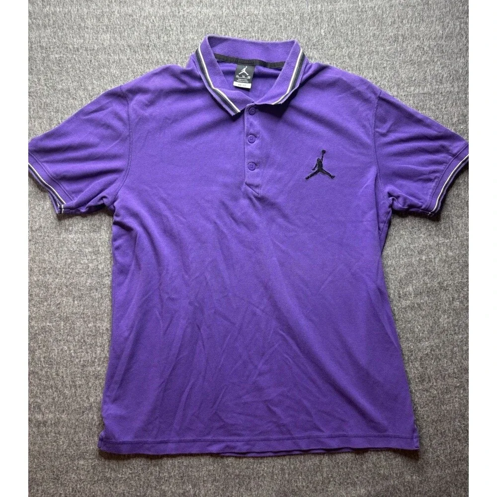 Nike Jordan Dri-FIT Purple XL Men's Short Sleeve Polo Shirt